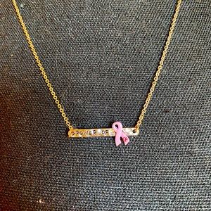 Breast cancer awareness necklace